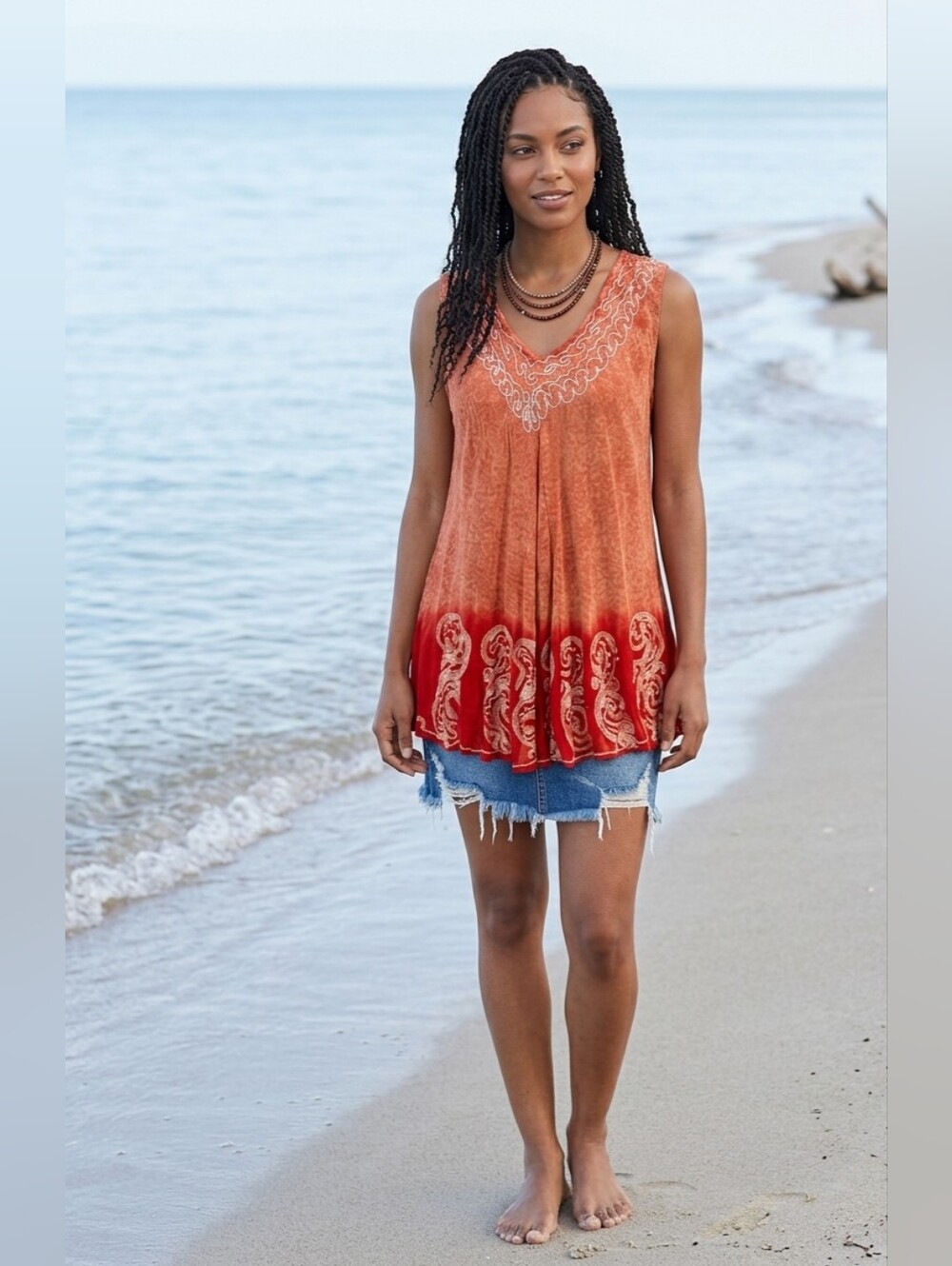NWOT Embroidered Boho Women's Tunic